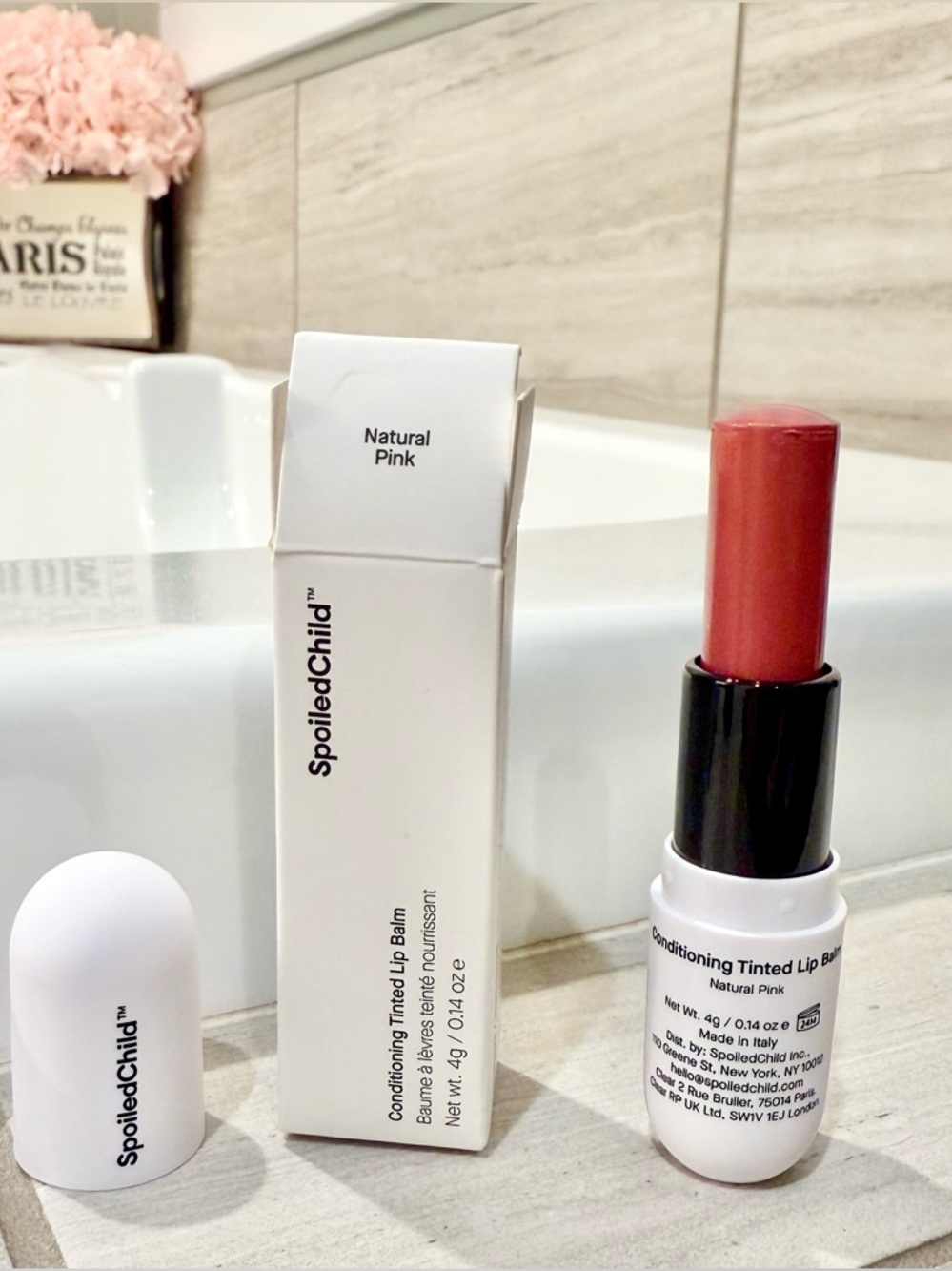 🆕 SpoiledChild Conditioning Tinted Lip Balm👄 Natural Pink 4g. 0.14oz NWT 💄